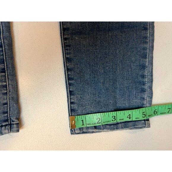 Elle Skinny Jeans Mid Rise Denim Stretch Cotton Blend Pockets Light Blue Size 8R - Picture 10 of 10